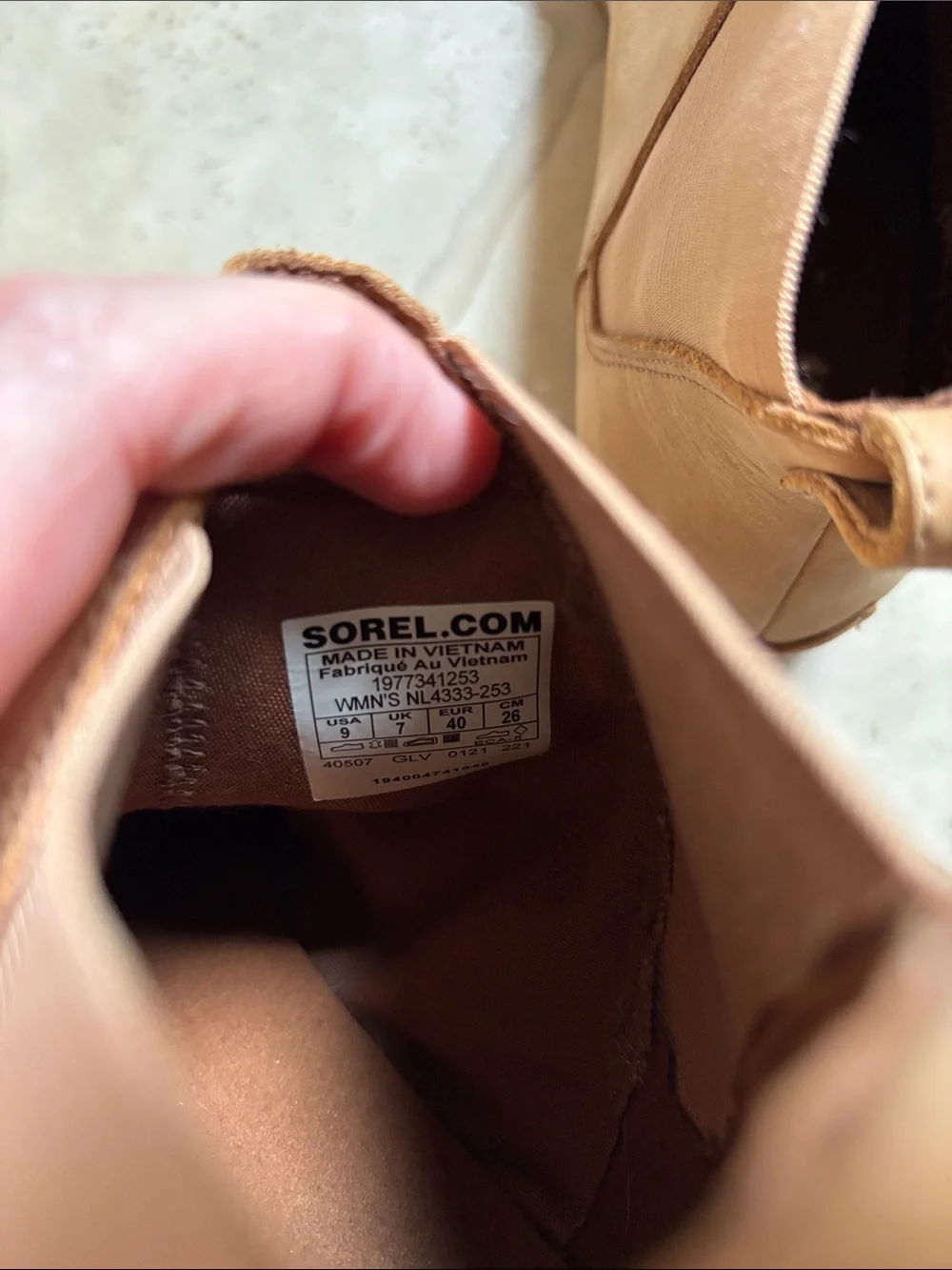 Sorel Women's Harlow Chelsea Ankle Boots Tawny Buff/Gum Size 9